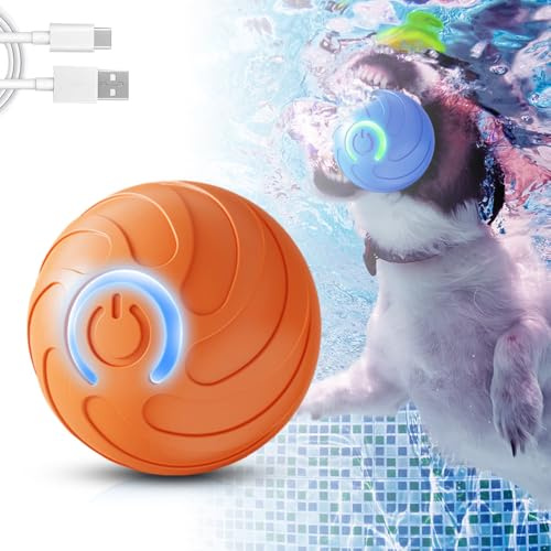 fupcap Springender Aktivierungsball für Hunde, 2026 Neu Sprung Hundespielzeug Intelligenz Selbstbeschäftigung, Elektrisch Hundespielzeug Ball Interaktiv für Katzen Hunde (Orange)