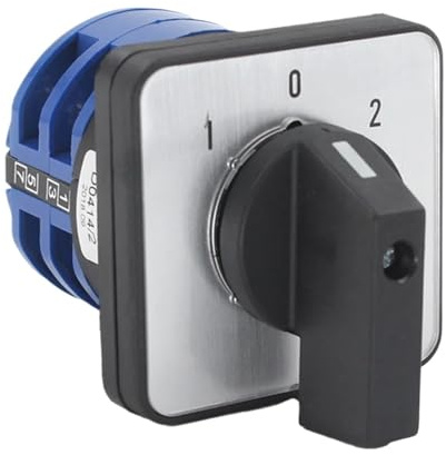 1 unidad de selector de conmutación Y31A de 3 posiciones y 8 terminales, selector de leva rotativo universal con enclavamiento, 32 A