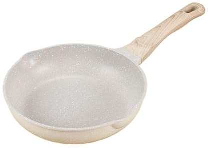 HADTILHXW Padella Antiaderente Wok In Ceramica For Uso Domestico, Fornello A Gas, Pentolame Universale For Cucina, For Uova, Resistente Con Fondo Piatto(26cm)