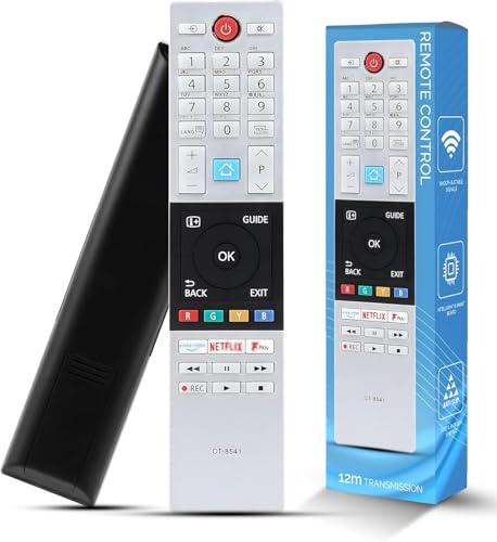 Toshiba Remote Control CT-8541 Replacement - Universal Toshiba TV Remote Control for LCD LED Smart TVs - Compatible Toshiba TV Replacement Remote - Netflix Prime Video Buttons