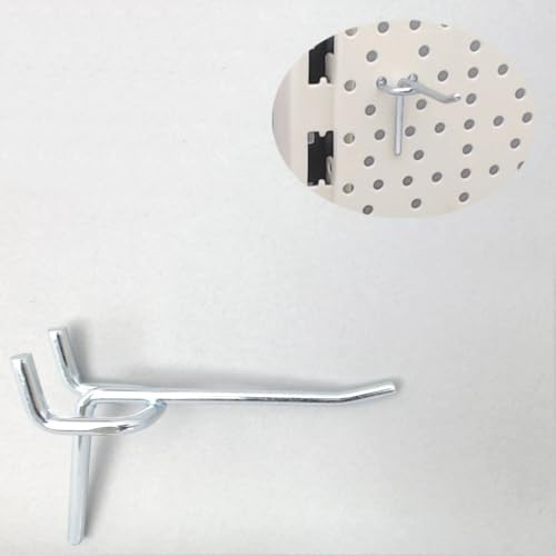 gebar - Einfachhaken, Einzelhaken, Eindornhaken, ZA 15 mm, Haken für die Lochwände von Tegometall, Vendox, Eden, Alpos, RL Rundlochung oder SL Schlüssellochung (50 Stück, L 60mm, ZA15, Ø 3,35)