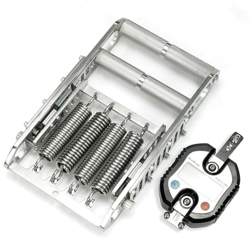 Dinamometro manuale, tester di forza di presa, capacità 150 kg, 4 impostazioni regolabili (4-25 mm), in acciaio inossidabile, elettronico per la costruzione muscolare e la palestra domestica