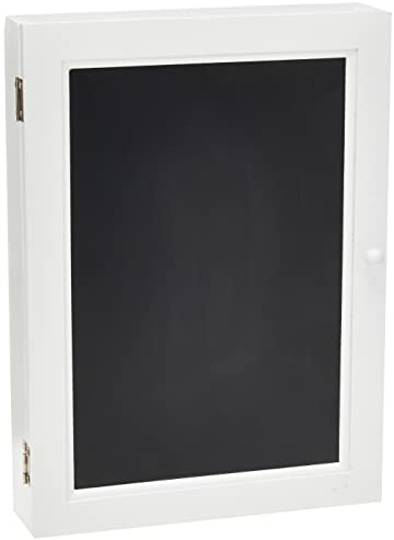 Zeller 15124 Cassetta Portachiavi Lavagna, MDF, Nero, ca. 22 x 5 x 30 cm