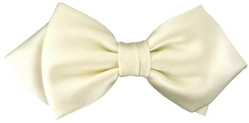 TigerTie - vorgebundene Spitzfliege Schleife in beige Einfarbig Uni + Geschenkbox