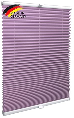 Gardinen21 Plissee nach Maß zum Kleben | Jalousien Rollo mit Klebefunktion | Sonnenschutz und Sichtschutz | Maßgefertige Fenster & Türen Rollos inLila