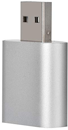 Scheda audio esterna, adattatore per microfono USB, durevole portatile per (Silver)