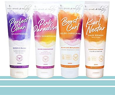 Les Secrets De Loly Paradise Box, Comprend Un Shampoing, Un Après-Shampooing, Un Apprêt, Un Gel Capillaire