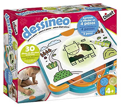 Diset Dessineo apprend à Dessiner étape par étape, Jeu éducatif pour Apprendre à Dessiner pour Les Enfants à partir de 4 Ans