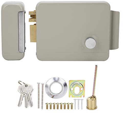 Cerradura de cerradura eléctrica, cerradura de puerta eléctrica 9-12V para varias puertas de hierro y madera