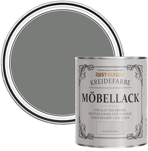 Rust-Oleum Shabby Chic grau Vintage Kreidefarbe für Möbel, wasserbasiert, geruchsarm - Fackelgrau 750ML