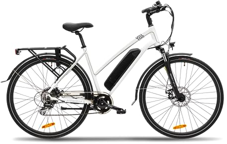 VecoCraft Athena E-Bike, e Bike Damen 28. Trekking Elektrofahrrad Herren Damen mit 36V 13Ah Akku, 250W-Heckmotor und 8-Gang-Getriebe, mit LCD Display, ebike Damen 28 Zoll