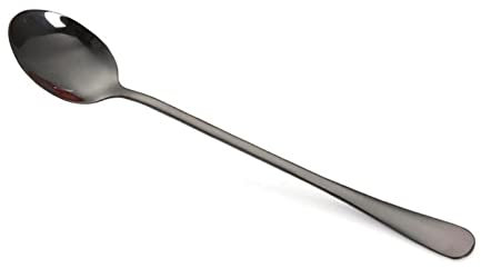 HIDIZ 1 Uds. Cuchara de café de Mango Largo, cucharillas de Acero Inoxidable, vajilla, Utensilios de Cocina for postres (Color : 04, Size : M)