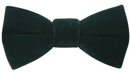 HOULIFE Papillon per bambini maschi - Papillon regolabile per bambine in velluto pre-annodato, papillon monocromatici con farfalle per feste, balli, banchetti, matrimoni con confezione regalo, verde