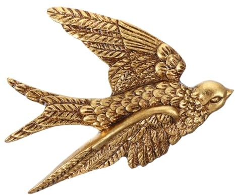 Warmhm Hirondelle Tenture Décoration Rustique Décoration Extérieure Statues D'Extérieur Oiseaux Figurine Murale En Céramique Hirondelle Décorations Murales En Métal Ancienne Résine Décor