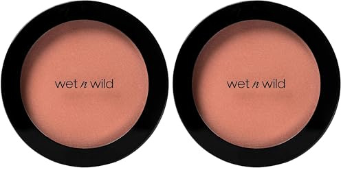 Wet n Wild, Color Icon Blush, kräftiges anpassbares Rouge, gepresstes Puder mit seidigweicher Formel, für einen gesunden Teint und seidigweichen Hautton, Vegan, Mellow Wine (Packung mit 2)
