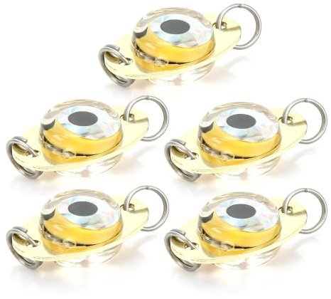 5 st LED fiskedrag fiske bas hälleflundra blinkande fiske bete lätt korrosionssäker bete ljus för saltvatten