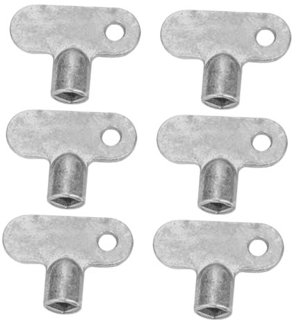 jojofuny 6pcs Radiator Vent Key and Bleed Valve Key Set Square 3x2.4cm for Heating System Maintenance and Radiator Bleeding in UK Homes