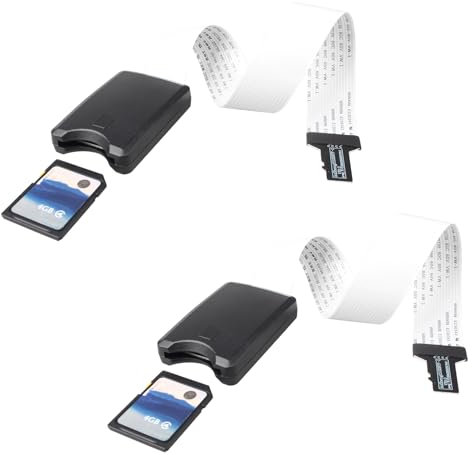 Jopto 2 Stück Micro SD auf SD Karten-Verlängerungskabel TF-Speicherkarten-Adapter Flexibles Kabel Extender Konverter für SD RS-MMC SDHC MMC Auto GPS Mini 3D Drucker Raspberry Pi DVD DVR, 25cm