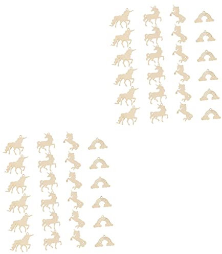 STOBOK 2sätze Einhorn Holzscheiben Unvollendete Holz-ausschnitte Für Deko Teile Designs Für Kindergeburtstag Und Kreative Bastelprojekte Zum Malen Und Verzieren