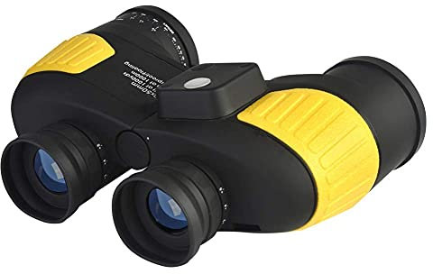 10x50 Wasserdichtes, beschlagfreies Marine-Fernglas mit integriertem Entfernungsmesser und Kompass für Navigation, Bootfahren, Angeln, Wassersport für Erwachsene, Vogelbeobachtung, Outdoor-Reise-Mono