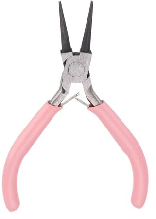 sourcing map Round Nose Pliers 5 Mini Jewelry Pliers Tapered Jaw with PVC Handle for Beading Jewelry Making Wire Wrapping DIY Craft Hobby, Pink