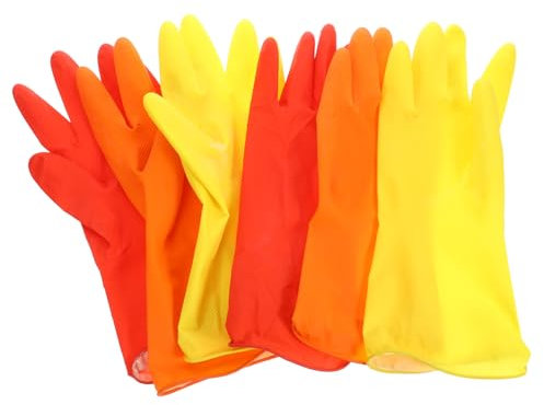 BCOATH Geschirrspülhandschuhe-reinigungsset 3 Paar Küchenreinigungswerkzeuge Wiederverwendbare Geschirrspülhandschuhe Aus Gummi Waschhandschuhe Hausarbeitshandschuhe