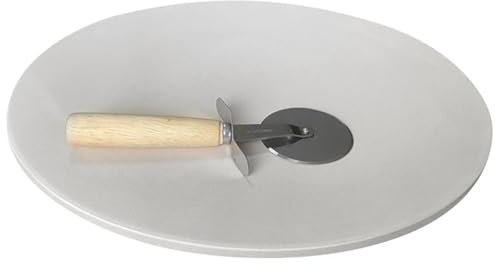 Pizza Stones Pizza Stone Set-13 Inch Pizza Stone for Grill and Oven with Foldable Metal Pizza Peel and Accessories Set for Making Pizza, Bread