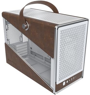 Montech Heritage White Tempered Glass/Leather MicroATX Case
