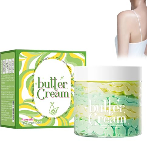 Crema Al Burro Di Avocado Naturale E Biologica - Idratante Intenso E Riparazione per Pelle Secca - Con Olio Di Cocco E Avocado - 180g - Nutriente E Morbidezza per La Cura Della Pelle