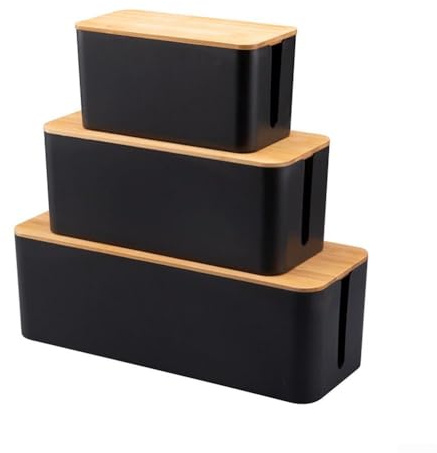 Boîte de rangement élégante pour cacher les multiprises et les câbles dans les salons ou les bureaux (A)