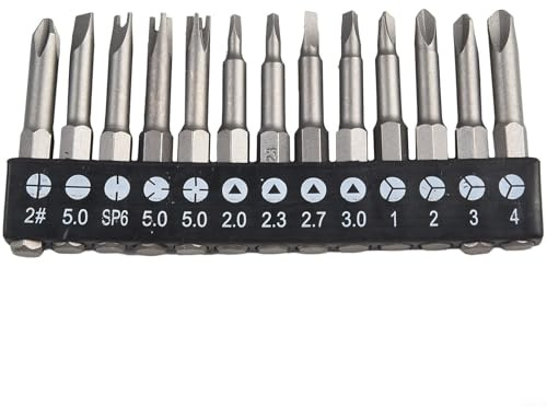 13-teiliges professionelles Schraubendreher-Bit-Set, Chrom-Vanadium-Stahl, Dreieck, Y-U-Form, 50 mm, magnetische Bits