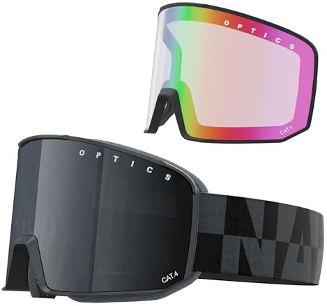 SOLAR - Gafas de esquí unisex para hombre y mujer, resistentes gafas de esquí para hombre y mujer, gafas de nieve de alta calidad con sistema magnético para lentes intercambiables (opcional) (Solar