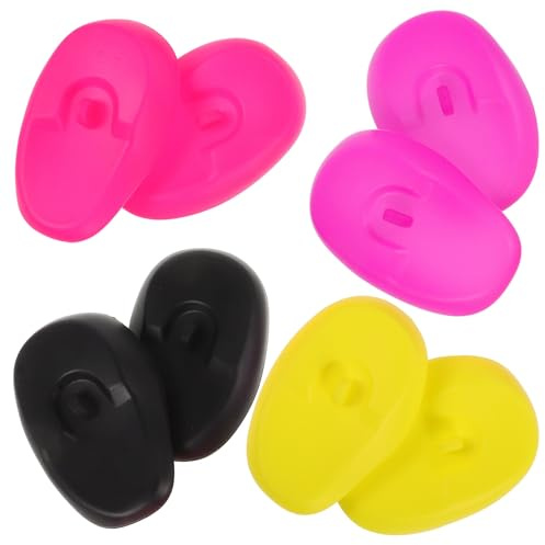 PLAFOPE 4pairs Silicone Earmuffs for Hair Salon Ear Covers and High Temperature Resistant for Hair Dyeing at Home and Barber Shop