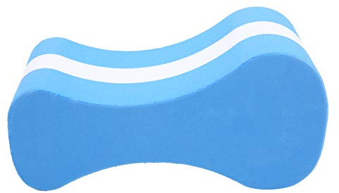 Funien Planche de Jambe à Clip de Natation EVA, pour Enfants et Adultes Débutants, Entraînement en Piscine, Planche Flottante (Bleu Blanc)