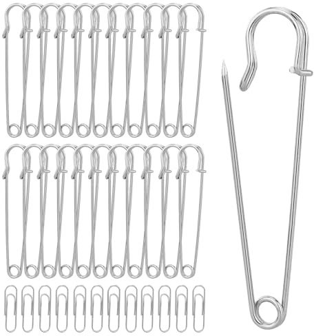Spille da balia grandi, 20 pezzi, 10 cm, in acciaio inox Heavy Duty, forti aghi di sicurezza per coperte, maglieria, gioielli e artigianato