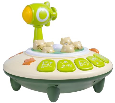 Genérico Juego De Golpear Topos para Niños - Forma De Platillo Volante Interactivo Portátil - Juguete De Mesa para Golpear - para Cumpleaños Navidad Y Escuela Infantil