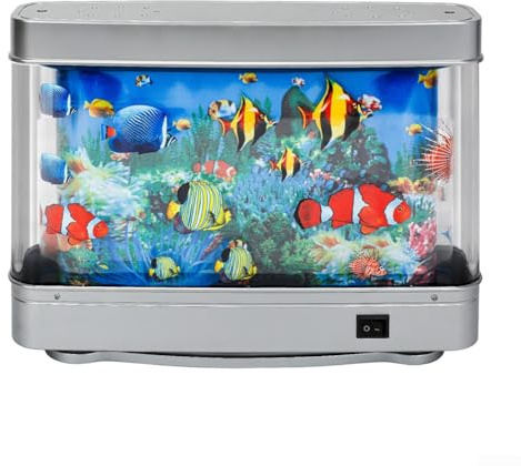 Luce notturna a LED subacquea con mare virtuale in movimento, decorazione per acquario tropicale | Lampada ad alta efficienza energetica per casa, ufficio, camera da letto, illuminazione ambientale (C