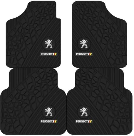 WENINETIES 4 Stück Auto Fußmatten für Peugeot 3008 III 2023-2025, Premium Gummi Schalenmatten Wasserdicht rutschfest Innenraum Zubehör