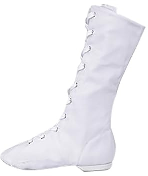Damsneakers, svarta höga – damdansskor, platta enfärgade balettskor, bekväma barfotaskor, moderiktiga fritidsskor, lätta dansskor, ventilerande sportskor, eleganta damboots, Vit, 42 EU