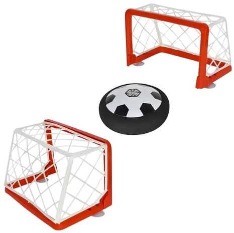 Hover Soccer Toy, Electric Air Hockey, Battery Powered Floating Disc, Smooth Glide Led Design for Fun Play Use Indoor Outdoor Desk Home Entertainment Relaxation Kids Adults Game