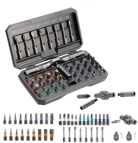 42 in 1 Magnetic Ratchet Screwdriver Set, Multi Bit Precision Screwdriver Tool Kit with Rotatable Handle and Storage Case – Ideal for Electronics, Furniture, Bicycles, DIY and Home Repairs