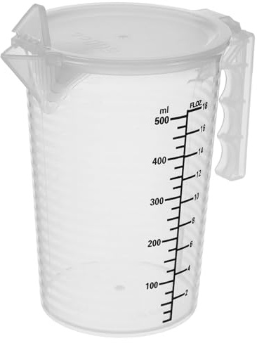CANIGHT Misurino per Olio Scala Graduata e Manico Isolato in Pp Riutilizzabile da 500ml, Tazza di Misurazione Domestica per Baking