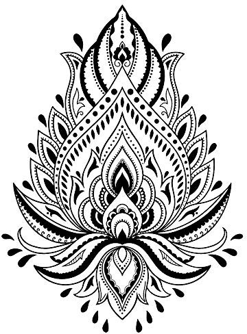 Lutus Wiederverwendbare Mandala-Schablone A3, A4, A5 & größere Größen, Wanddekor/Lotus, Selbstklebende Folienschablone, weiß, S size - 70 x 100 cm, 27.6 x 39.4 in