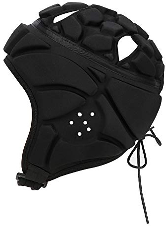 Keenso Casco de Portero para Deportes al Aire Protector de Cabeza Suave para Entrenamiento, béisbol, fútbol, Portero (Negro)