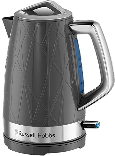 Russell Hobbs 28082 Structure Electric Kettle - Contemporary Design Cordless Kettle with Fast Boil and Boil Dry Protection, 1.7 Litre, 3000 W, Grey