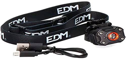 EDM MINI LINTERNA DE CABEZA LED 400 LUMEN RECARGABLE