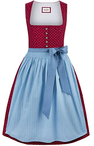 Stockerpoint Dam Dirndl Julina klänning, Bordeaux, Standard