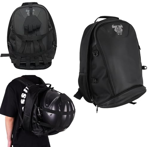 AnXin Motorrad-Rücksitztasche, Motorrad-Hecktasche, wasserdichte Helmtasche, Gepäcktaschen, multifunktionaler Oxford-Stoff-Rucksack zur Aufbewahrung von Helmen, 70 Liter