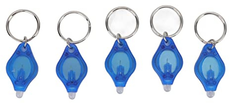 5 mini linternas LED con llavero portátil