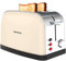 Taurus – Tostador Vintage II Cream, 950W, 2 Ranuras 135 x 35 mm, 7 Niveles, 3 Funciones, Cuerpo Inox, Autocentrado, Recogemigas, Elevación Extra, Recoge cables, Crema